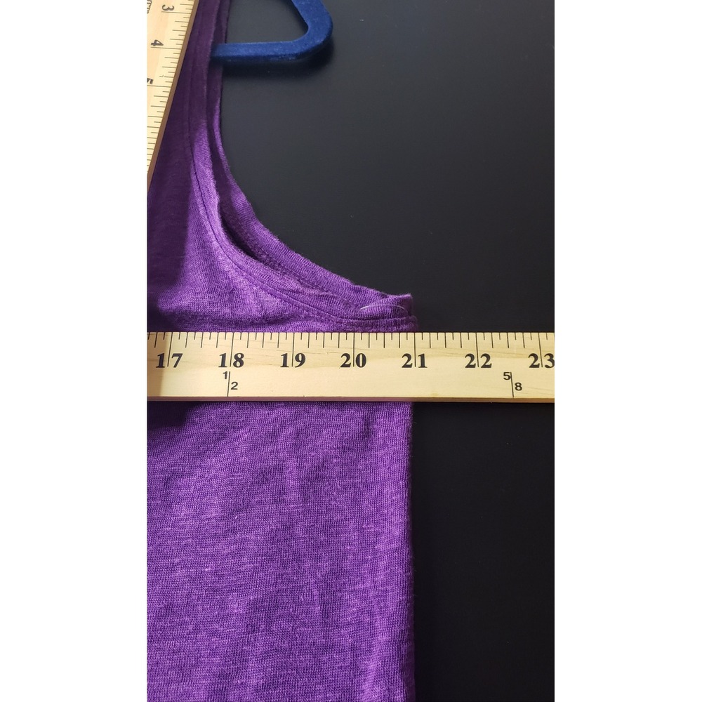 Eileen Fisher Purple 100% Linen Sleeveless Slub Tank Top L Quiet Luxury Fall - Picture 7 of 8